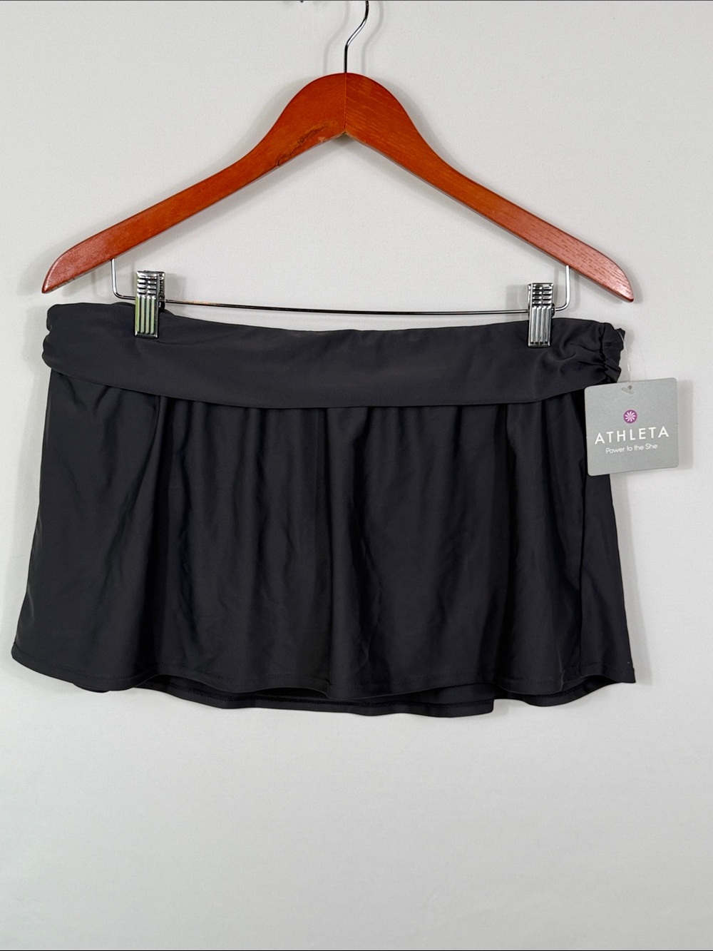 Athleta Splash Swim Skasph Gray Swim Skort Bottom. NWT. Size L